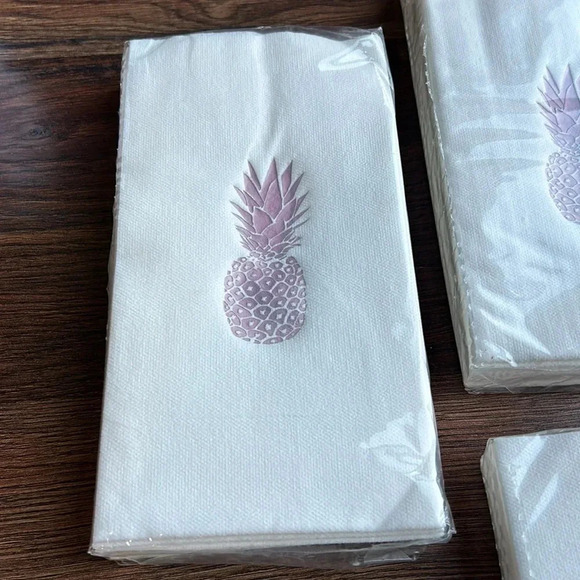 Pineapple Dinner Party Napkins | Rose Gold Foil | Rose Gold | Beach Party | Luau - Picture 2 of 12